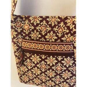 Vera‎ Crossbody Quilted Burgundy Geometric  pattern Adjustable Strap 10x11